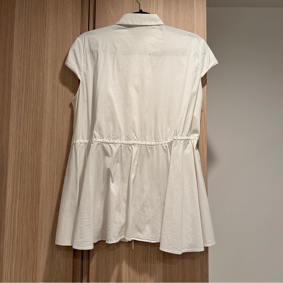 Zara Woman Short Sleeve Button Down Peplum Shirt - L - Picture 2 of 8